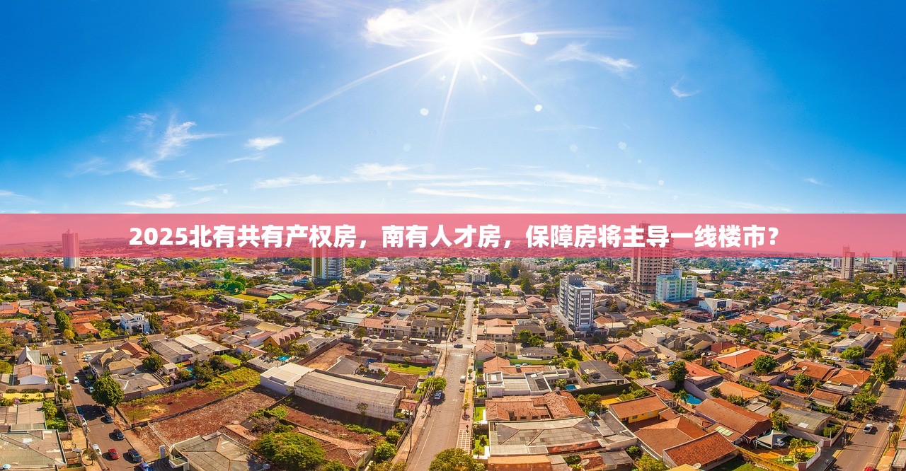 2025北有共有产权房，南有人才房，保障房将主导一线楼市？