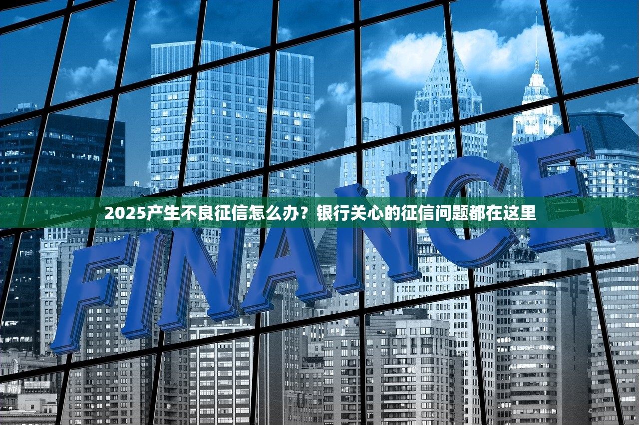 2025产生不良征信怎么办？银行关心的征信问题都在这里