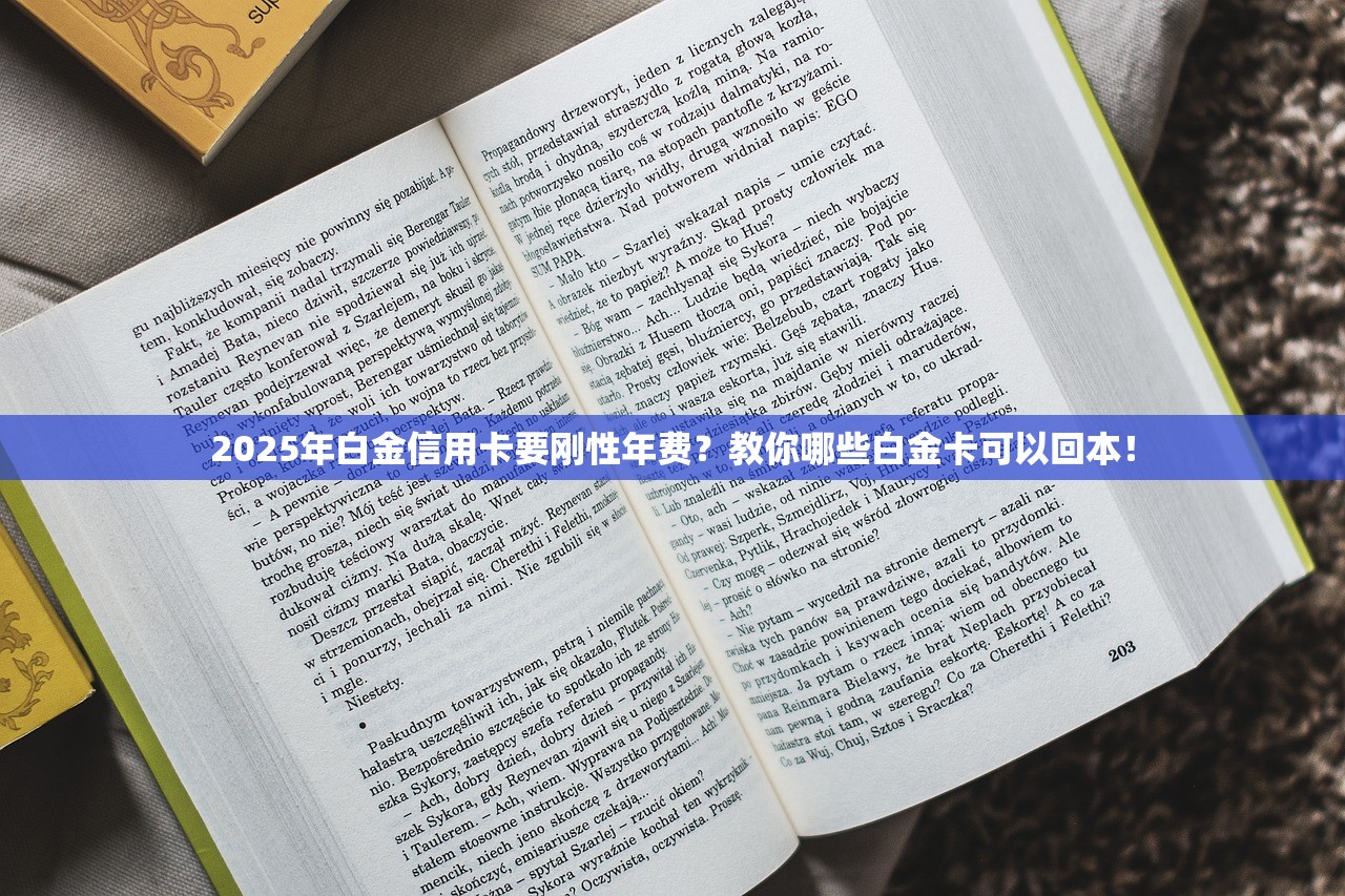 2025年白金信用卡要刚性年费?教你哪些白金卡可以回本! 2025年白金信用卡要刚性年费?教你哪些白金卡可以回本!