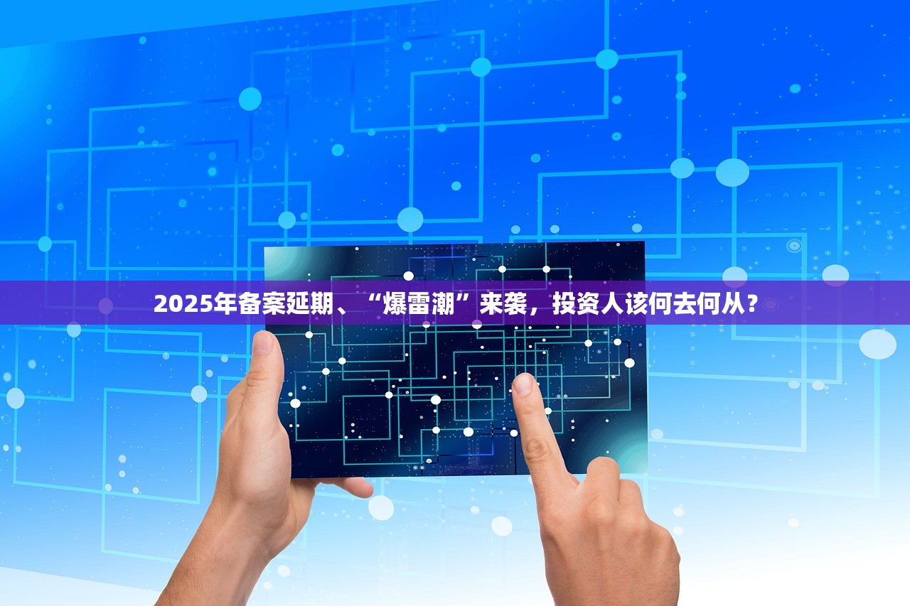 2025年备案延期、“爆雷潮”来袭,投资人该何去何从? 2025年备案延期、“爆雷潮”来袭,投资人该何去何从?