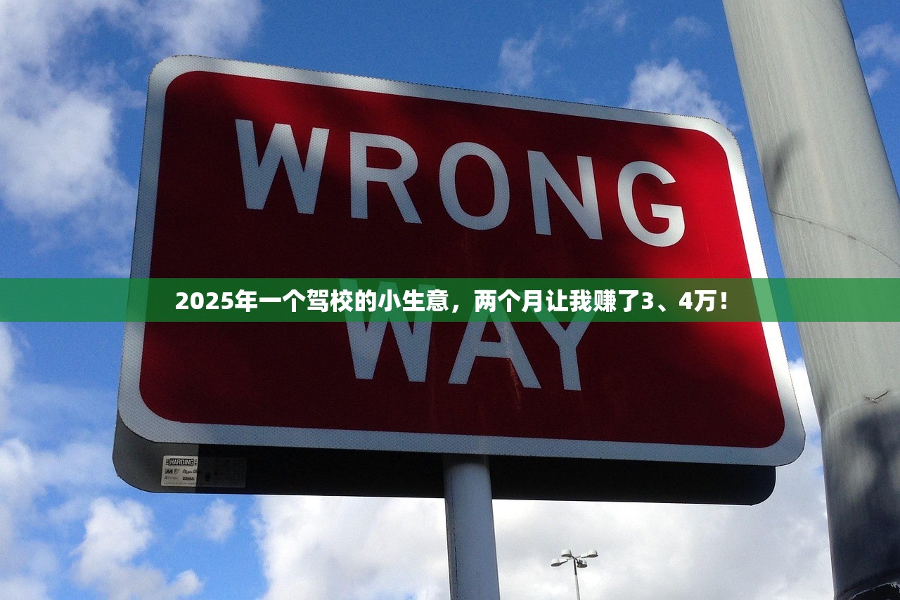 2025年一个驾校的小生意，两个月让我赚了3、4万！