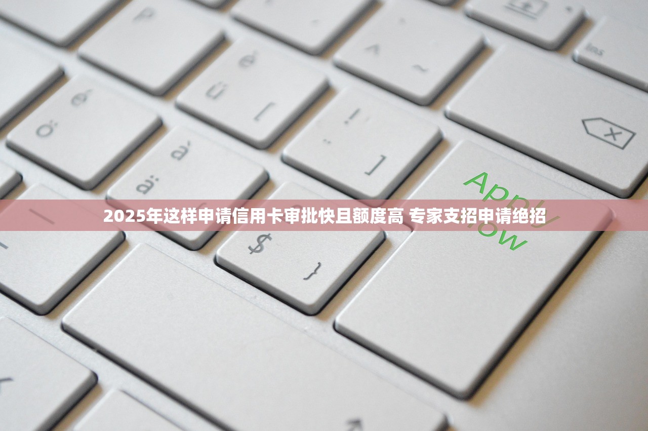 2025年这样申请信用卡审批快且额度高 专家支招申请绝招 2025年这样申请信用卡审批快且额度高 专家支招申请绝招