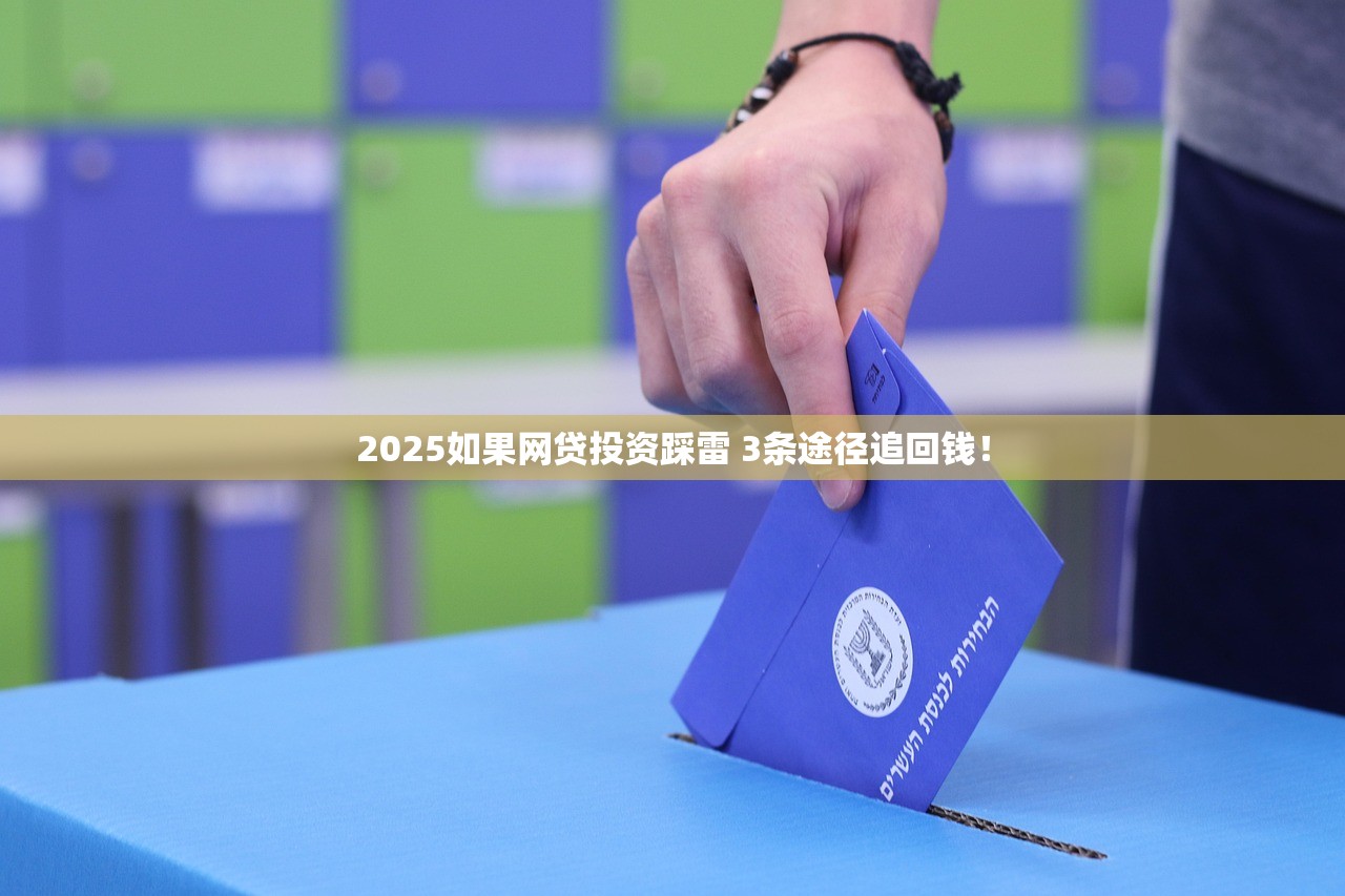 2025如果网贷投资踩雷 3条途径追回钱！