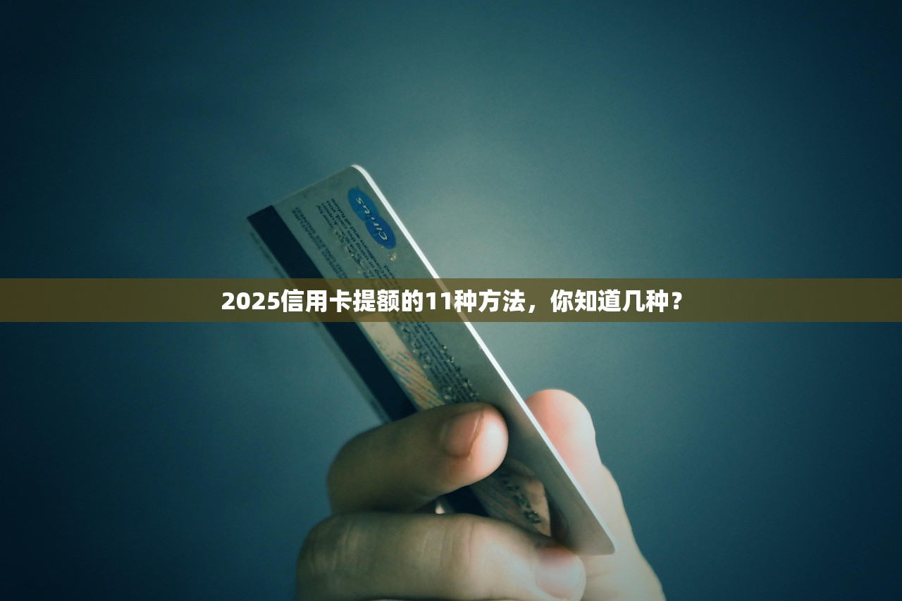 2025信用卡提额的11种方法，你知道几种？