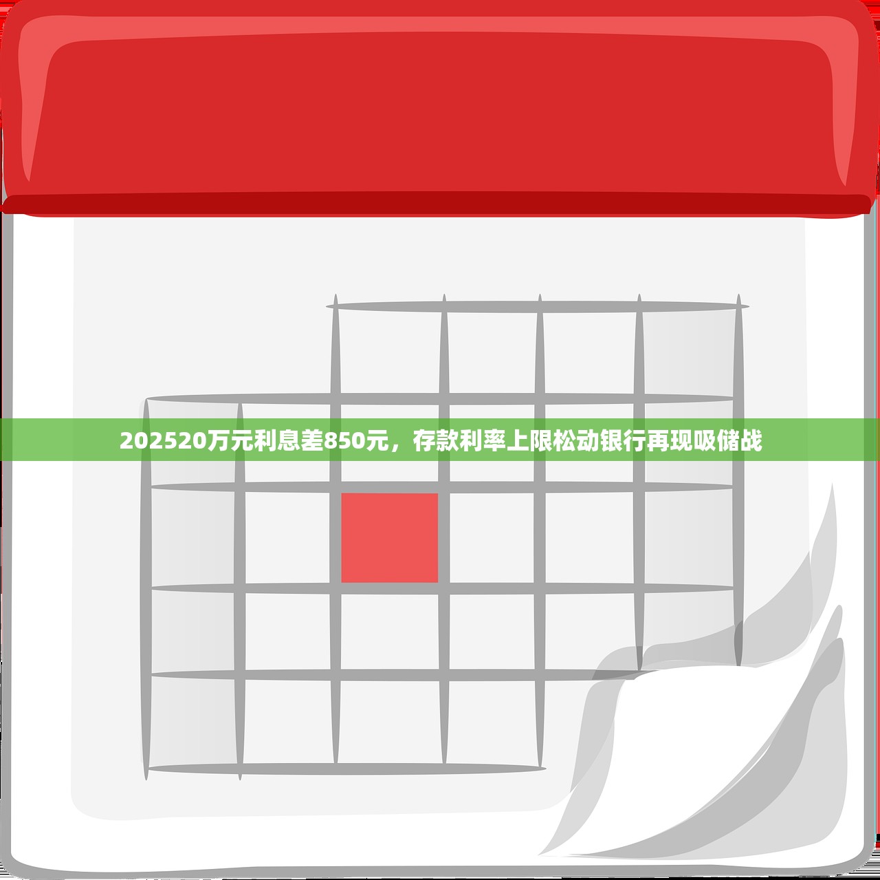 202520万元利息差850元,存款利率上限松动银行再现吸储战 202520万元利息差850元,存款利率上限松动银行再现吸储战